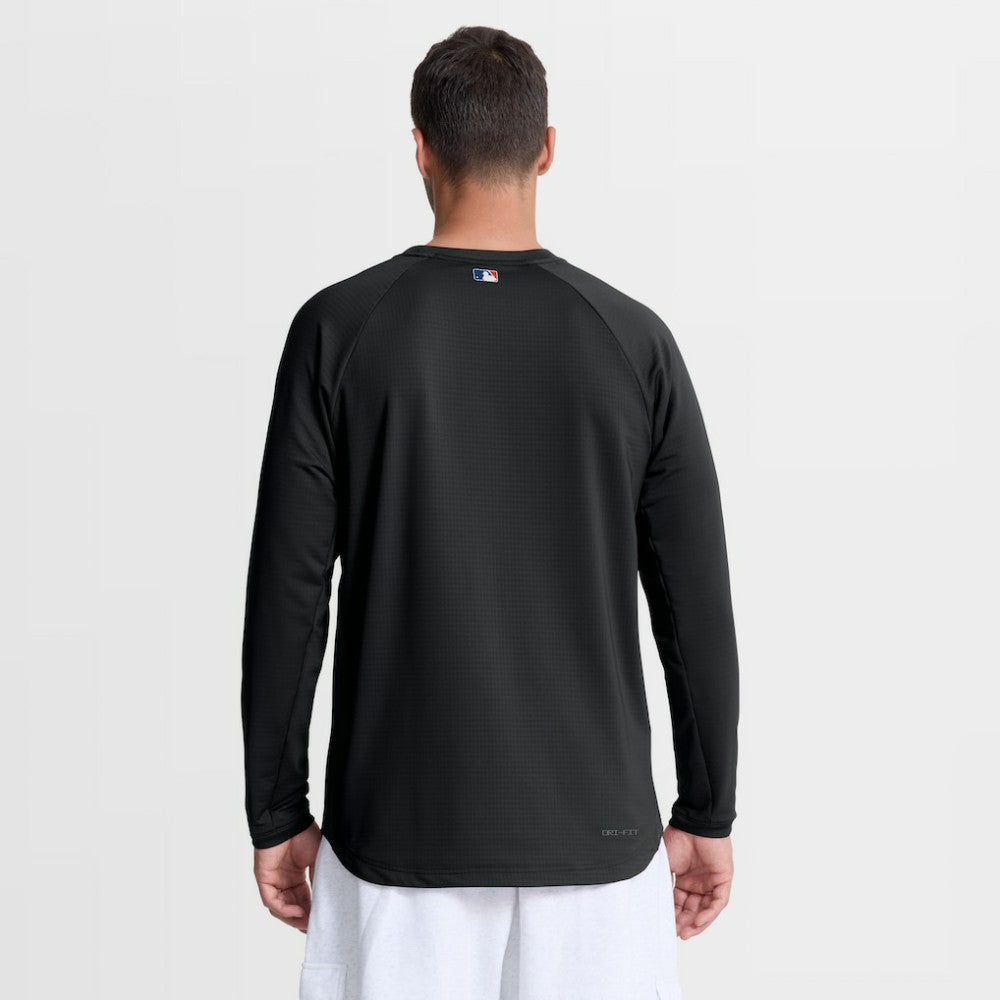 New York Mets Nike Authentic Collection Raglan Dri-FIT Sweatshirt - Black - Nike Sale
