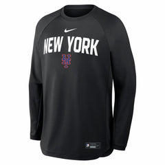 New York Mets Nike Authentic Collection Raglan Dri-FIT Sweatshirt - Black - Nike Sale