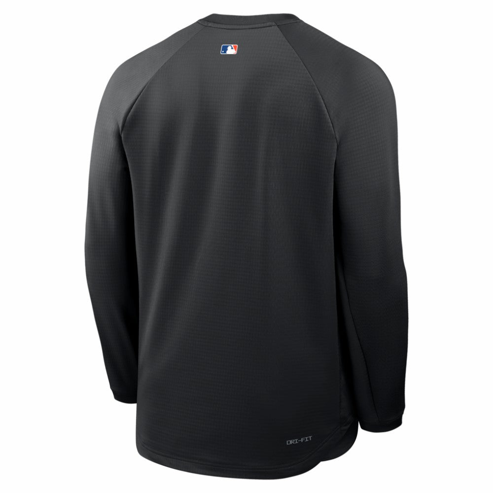 New York Mets Nike Authentic Collection Raglan Dri-FIT Sweatshirt - Black - Nike Sale