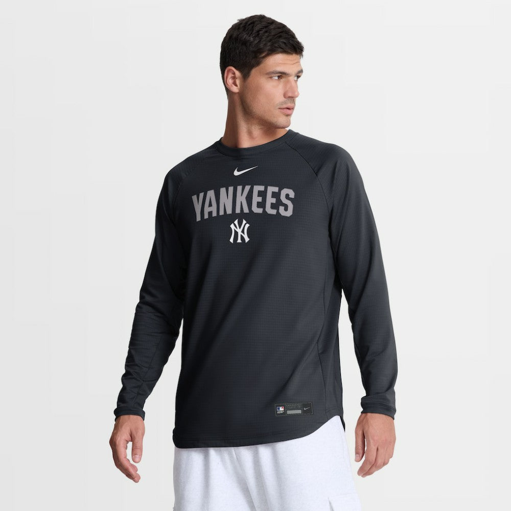 New York Yankees Nike Authentic Collection Raglan Dri-FIT Sweatshirt - Navy - Nike on Sale