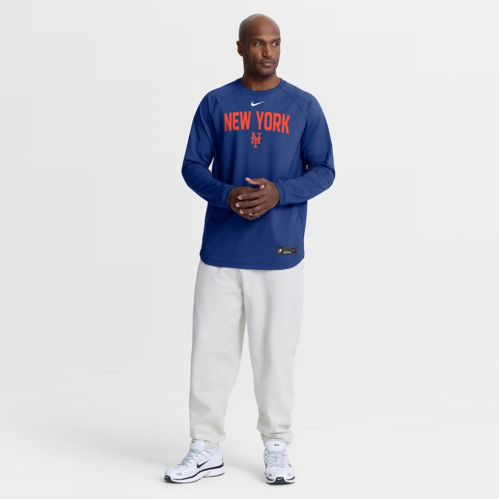 New York Mets Nike Authentic Collection Raglan Dri-FIT Sweatshirt - Royal - Nike Online
