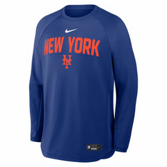 New York Mets Nike Authentic Collection Raglan Dri-FIT Sweatshirt - Royal - Nike Online