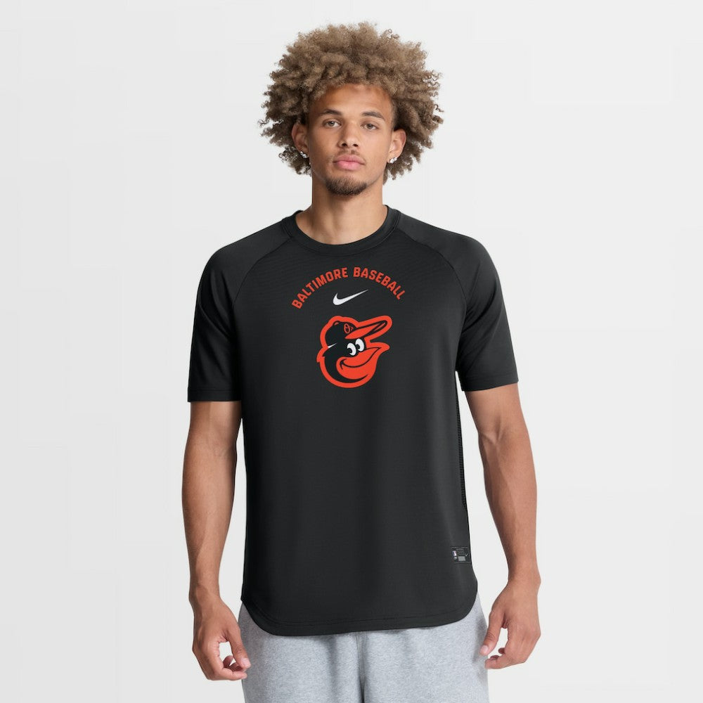 Baltimore Orioles Nike Authentic Collection Batting Practice Pre-Game Raglan Dri-FIT Top - Black - Nike Online