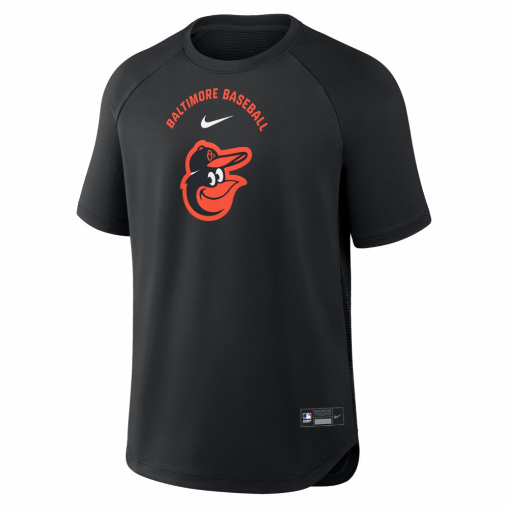 Baltimore Orioles Nike Authentic Collection Batting Practice Pre-Game Raglan Dri-FIT Top - Black - Nike Online