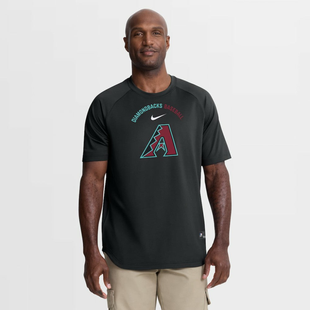 Arizona Diamondbacks Nike Authentic Collection Batting Practice Pre-Game Raglan Dri-FIT Top - Black - Nike Lifestyle