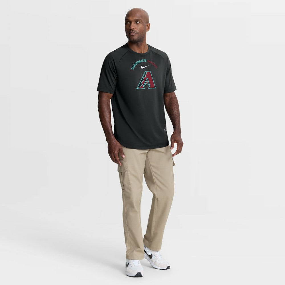 Arizona Diamondbacks Nike Authentic Collection Batting Practice Pre-Game Raglan Dri-FIT Top - Black - Nike Lifestyle
