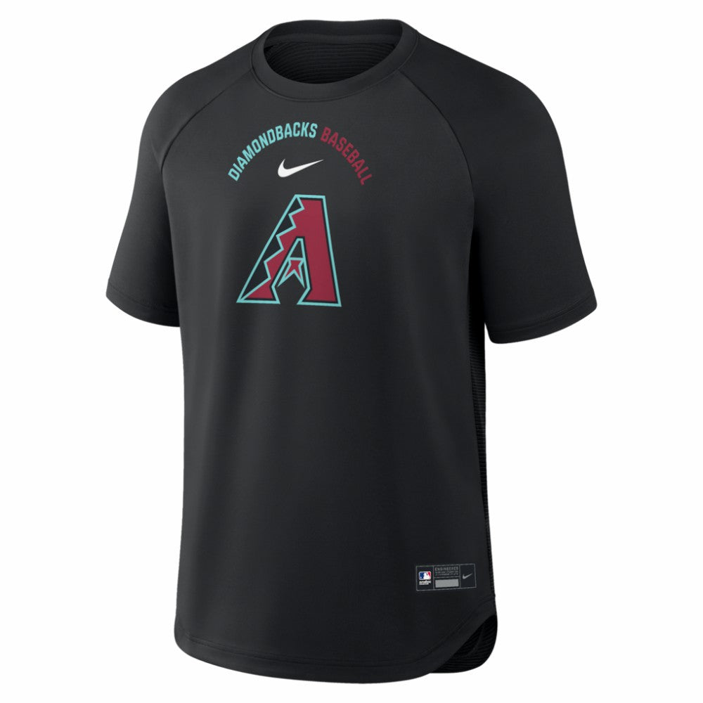 Arizona Diamondbacks Nike Authentic Collection Batting Practice Pre-Game Raglan Dri-FIT Top - Black - Nike Lifestyle