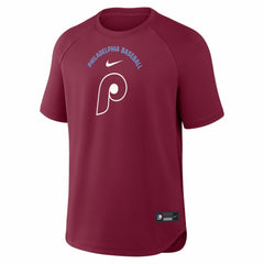 Philadelphia Phillies Nike Authentic Collection Batting Practice Pre-Game Raglan Dri-FIT Top - Burgundy - Nike Sale