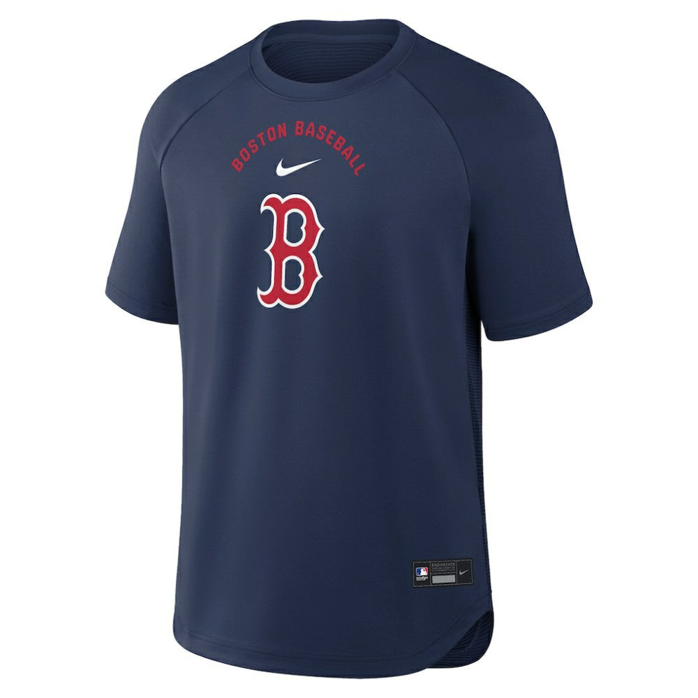 Boston Red Sox Nike Authentic Collection Batting Practice Pre-Game Raglan Dri-FIT Top - Navy - Nike Lifestyle