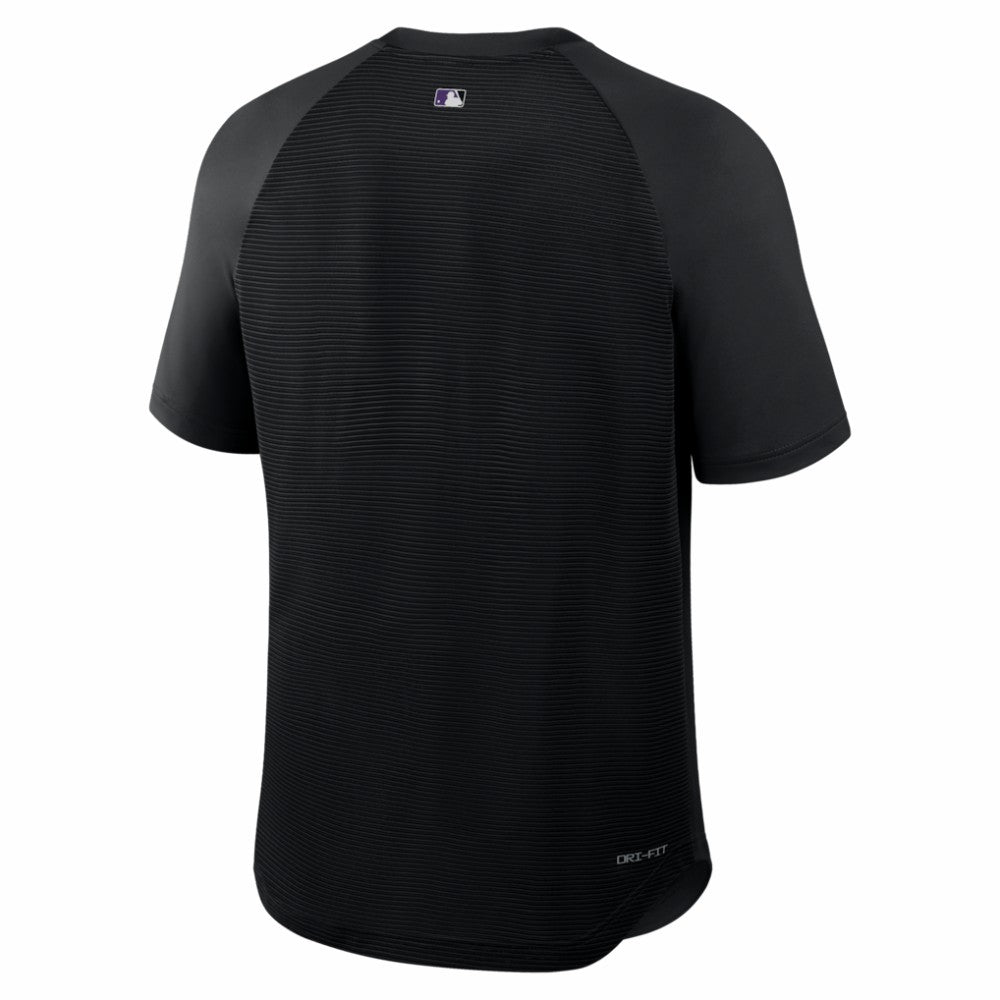 Colorado Rockies Nike Authentic Collection Batting Practice Pre-Game Raglan Dri-FIT Top - Black - Nike on Sale