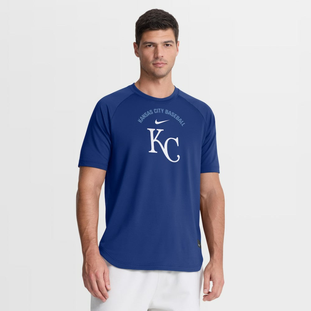 Kansas City Royals Nike Authentic Collection Batting Practice Pre-Game Raglan Dri-FIT Top - Royal - Nike Discount