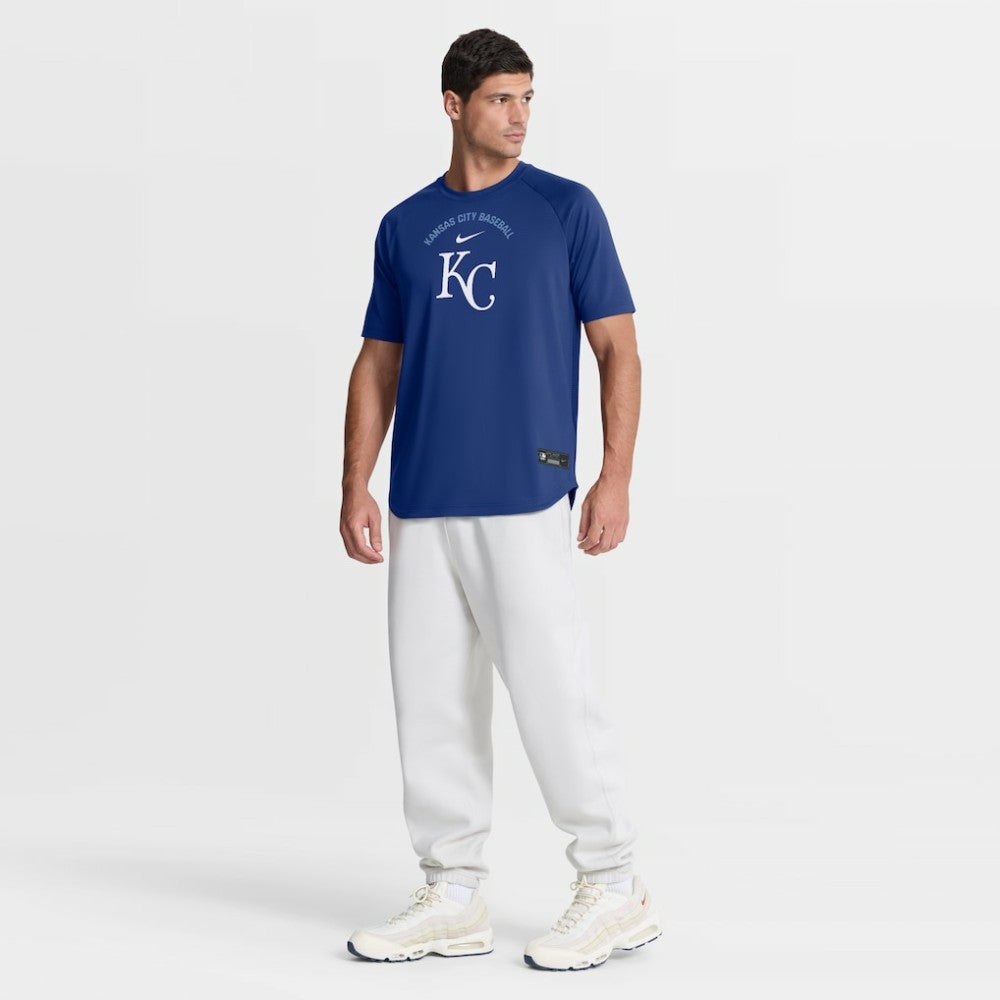 Kansas City Royals Nike Authentic Collection Batting Practice Pre-Game Raglan Dri-FIT Top - Royal - Nike Discount