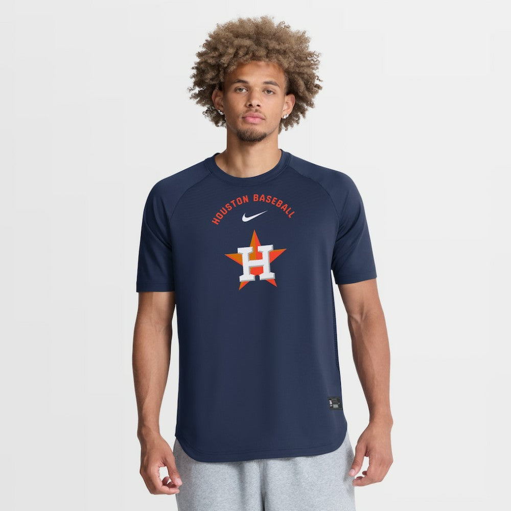Houston Astros Nike Authentic Collection Batting Practice Pre-Game Raglan Dri-FIT Top - Navy - Nike Sale