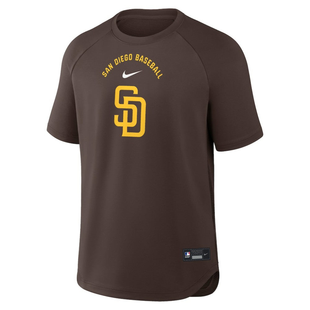 San Diego Padres Nike Authentic Collection Batting Practice Pre-Game Raglan Dri-FIT Top - Brown - Nike Sale