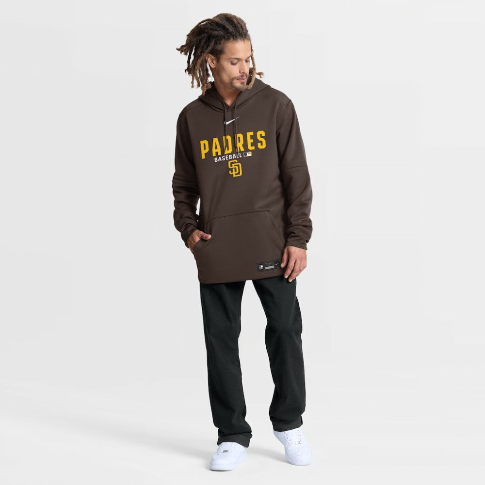 San Diego Padres Nike Authentic Collection Therma-FIT Hoodie - Brown - Nike Online