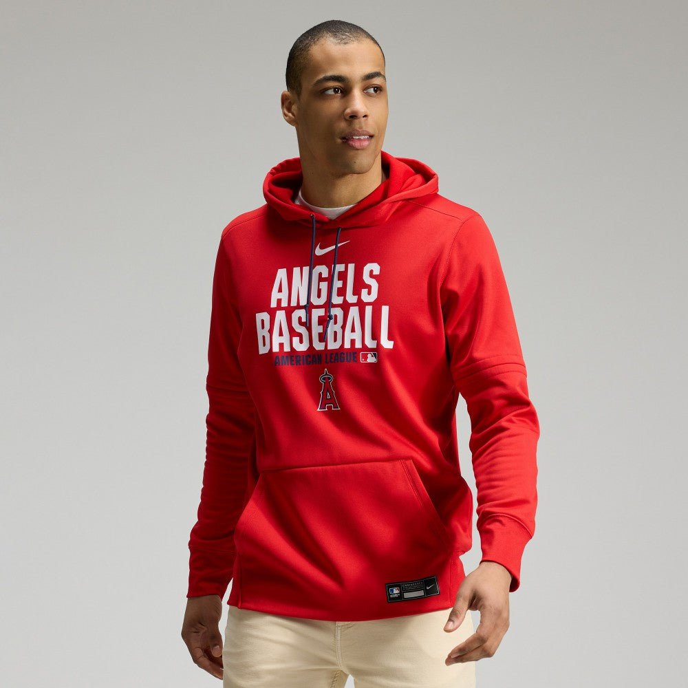 Los Angeles Angels Nike Authentic Collection Therma-FIT Hoodie - Red - Nike Sale