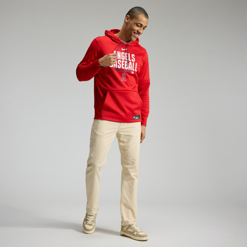 Los Angeles Angels Nike Authentic Collection Therma-FIT Hoodie - Red - Nike Sale