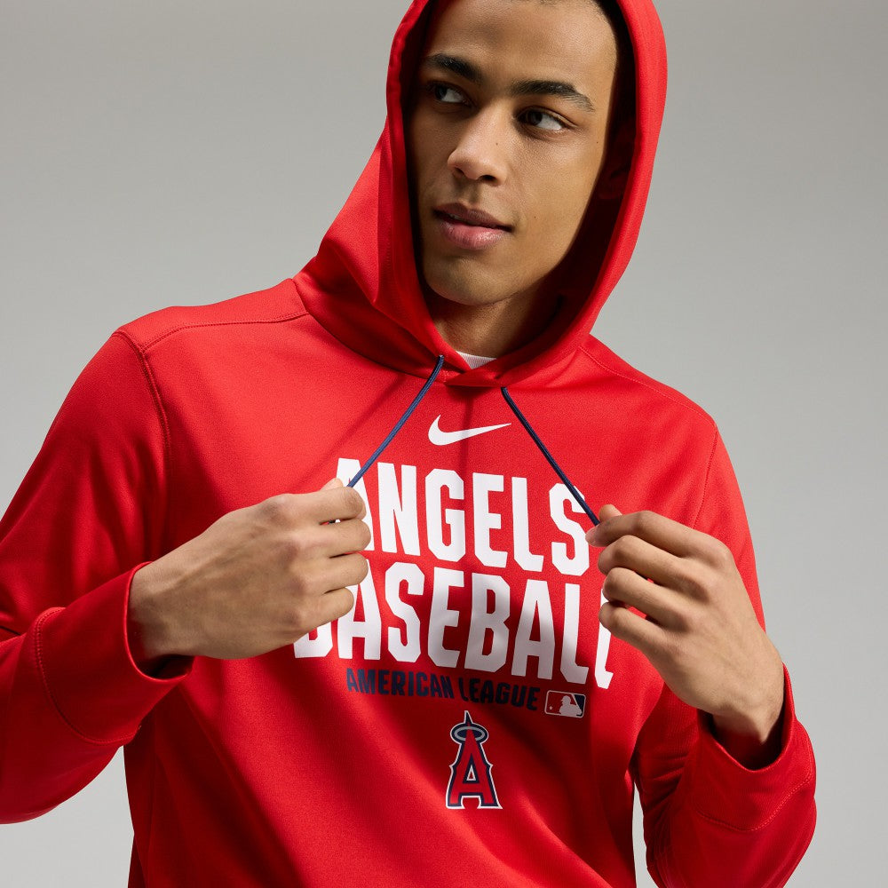 Los Angeles Angels Nike Authentic Collection Therma-FIT Hoodie - Red - Nike Sale