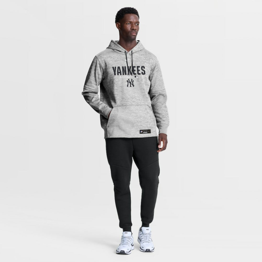 New York Yankees Nike Authentic Collection Therma-FIT Hoodie - Heather Charcoal - Nike Discount