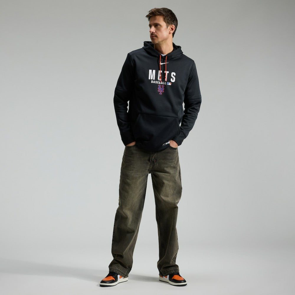 New York Mets Nike Authentic Collection Therma-FIT Hoodie - Black - Nike Online