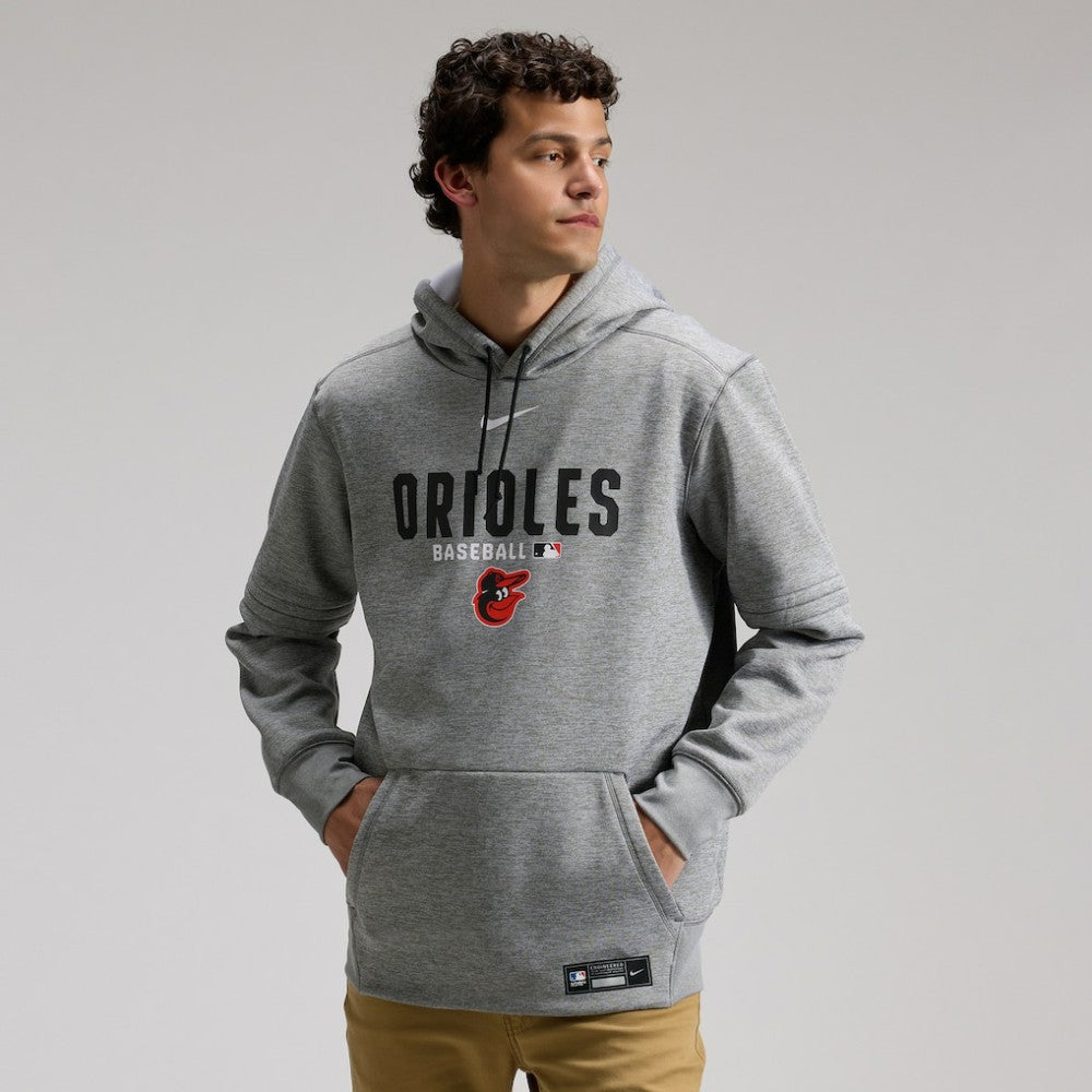 Baltimore Orioles Nike Authentic Collection Therma-FIT Hoodie - Heather Charcoal - Nike on Sale