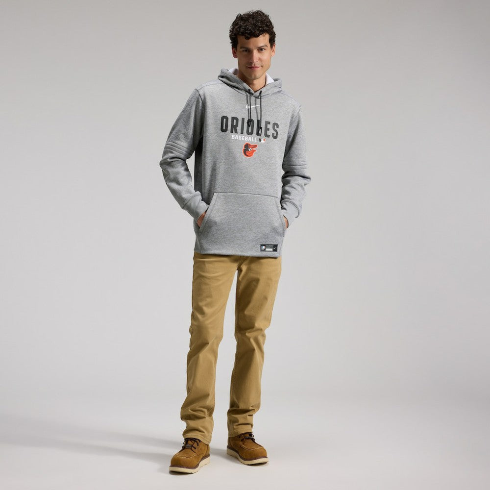 Baltimore Orioles Nike Authentic Collection Therma-FIT Hoodie - Heather Charcoal - Nike on Sale