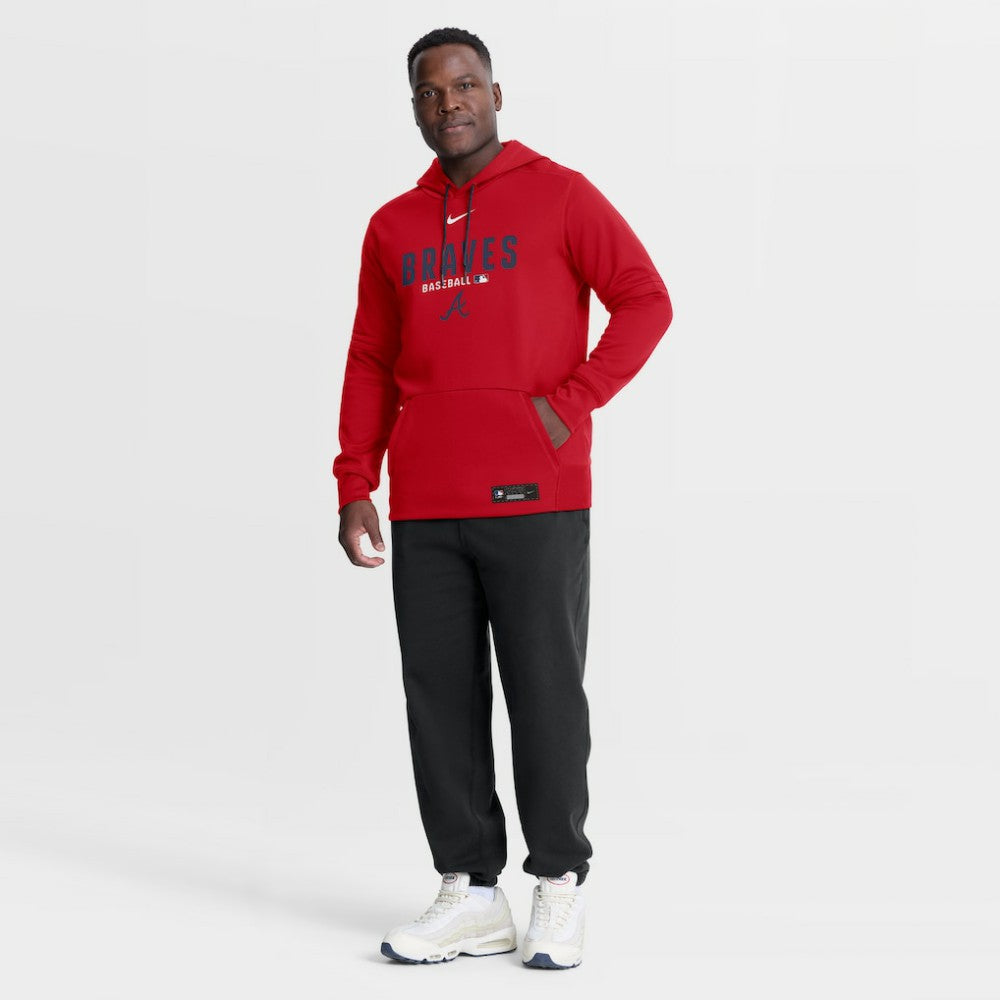 Atlanta Braves Nike Authentic Collection Therma-FIT Hoodie - Red - Nike Discount