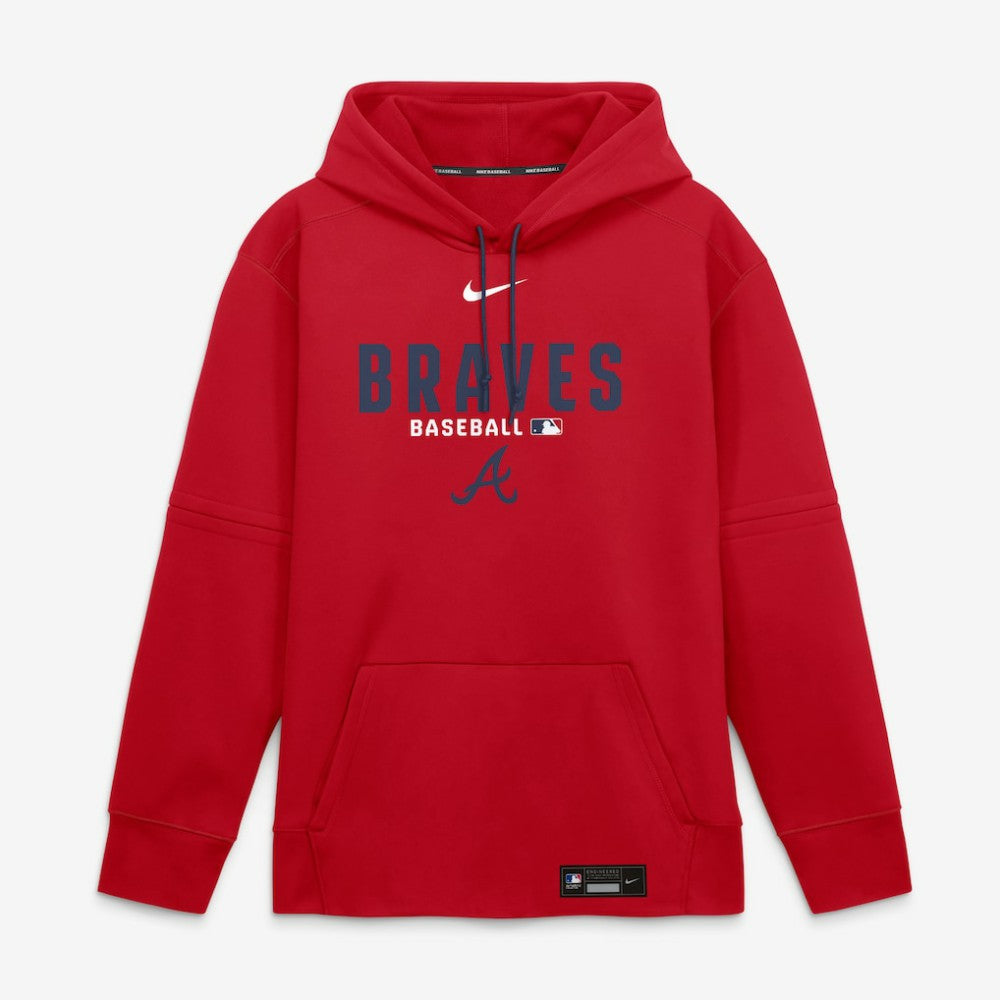 Atlanta Braves Nike Authentic Collection Therma-FIT Hoodie - Red - Nike Discount