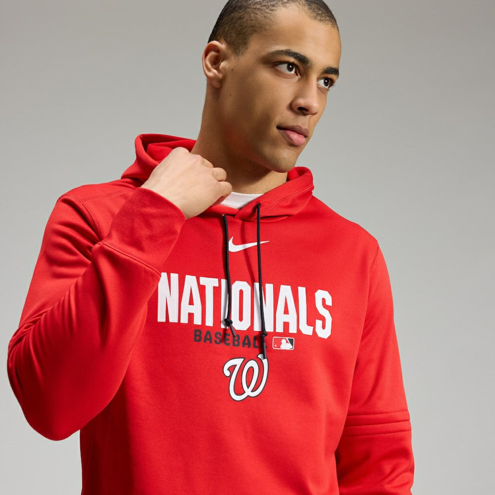 Washington Nationals Nike Authentic Collection Therma-FIT Hoodie - Red - Nike Lifestyle