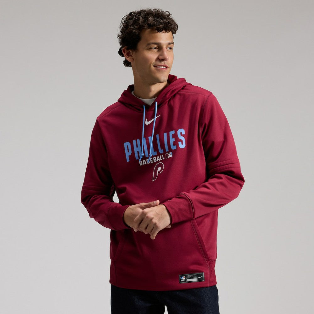 Philadelphia Phillies Nike Authentic Collection Therma-FIT Hoodie - Burgundy - Nike on Sale
