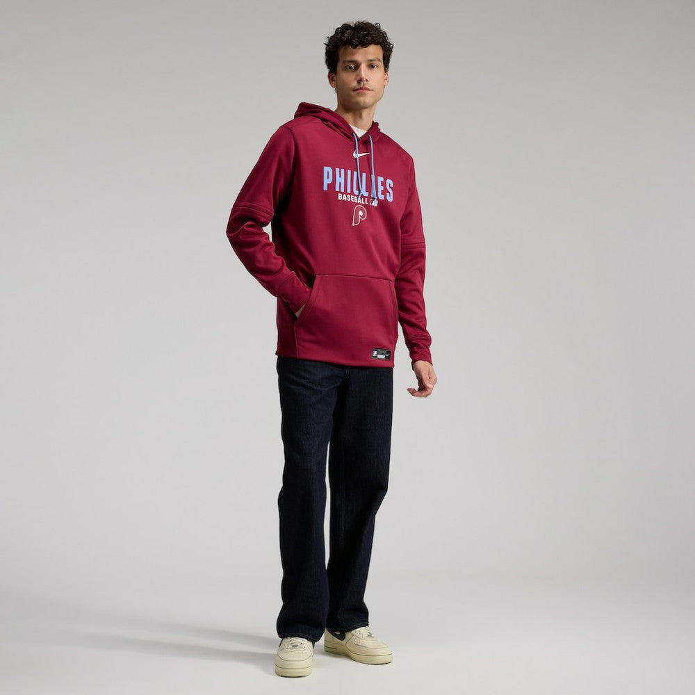 Philadelphia Phillies Nike Authentic Collection Therma-FIT Hoodie - Burgundy - Nike on Sale