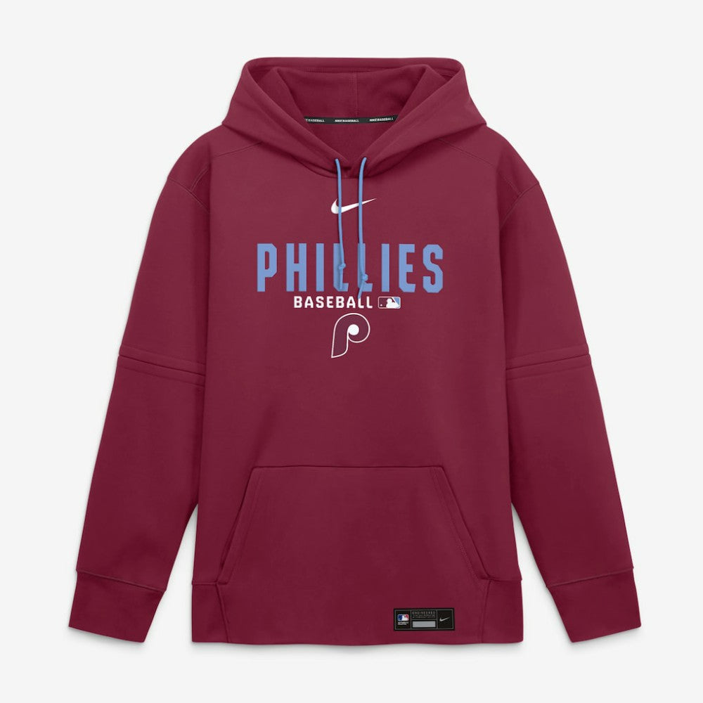 Philadelphia Phillies Nike Authentic Collection Therma-FIT Hoodie - Burgundy - Nike on Sale