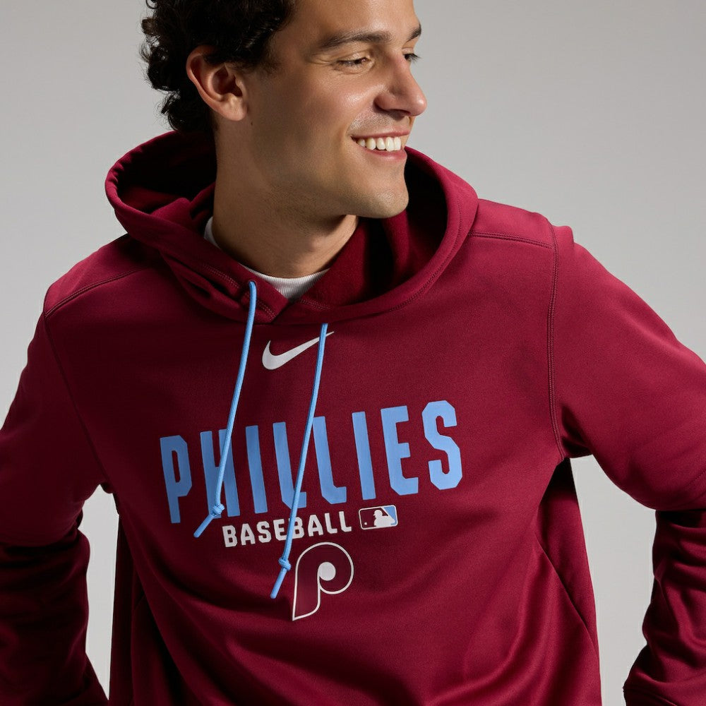 Philadelphia Phillies Nike Authentic Collection Therma-FIT Hoodie - Burgundy - Nike on Sale