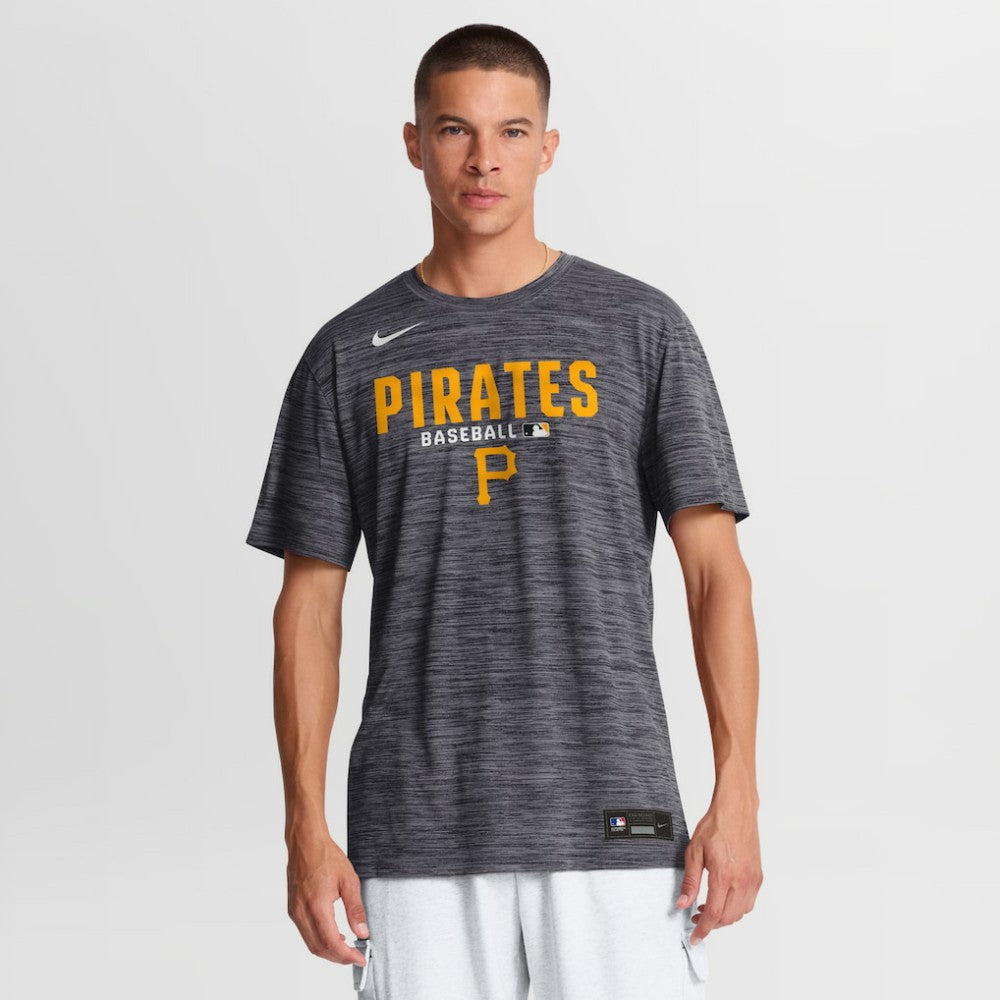Pittsburgh Pirates Nike Authentic Collection Velocity Dri-FIT T-Shirt - Black - Nike on Sale