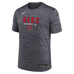 Cincinnati Reds Nike Authentic Collection Velocity Dri-FIT T-Shirt - Black - Nike Lifestyle