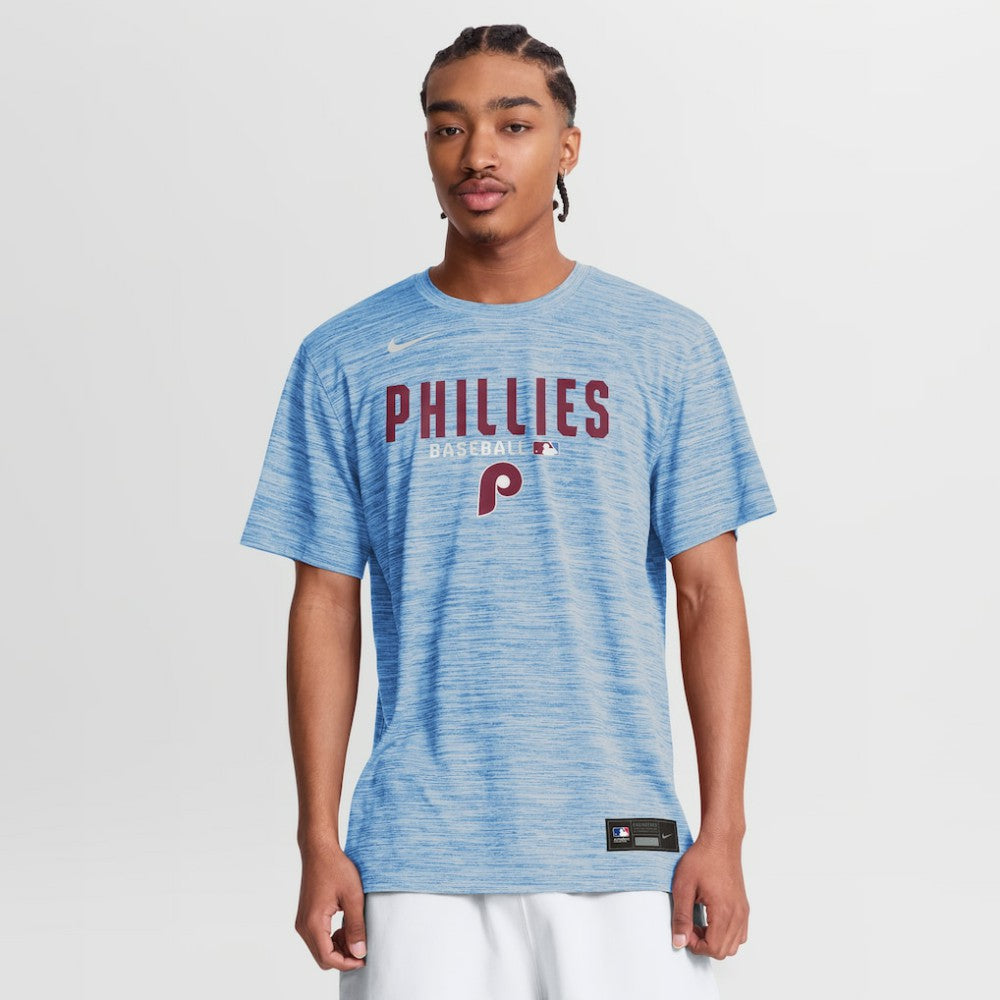 Philadelphia Phillies Nike Authentic Collection Velocity Dri-FIT T-Shirt - Light Blue - Nike Discount