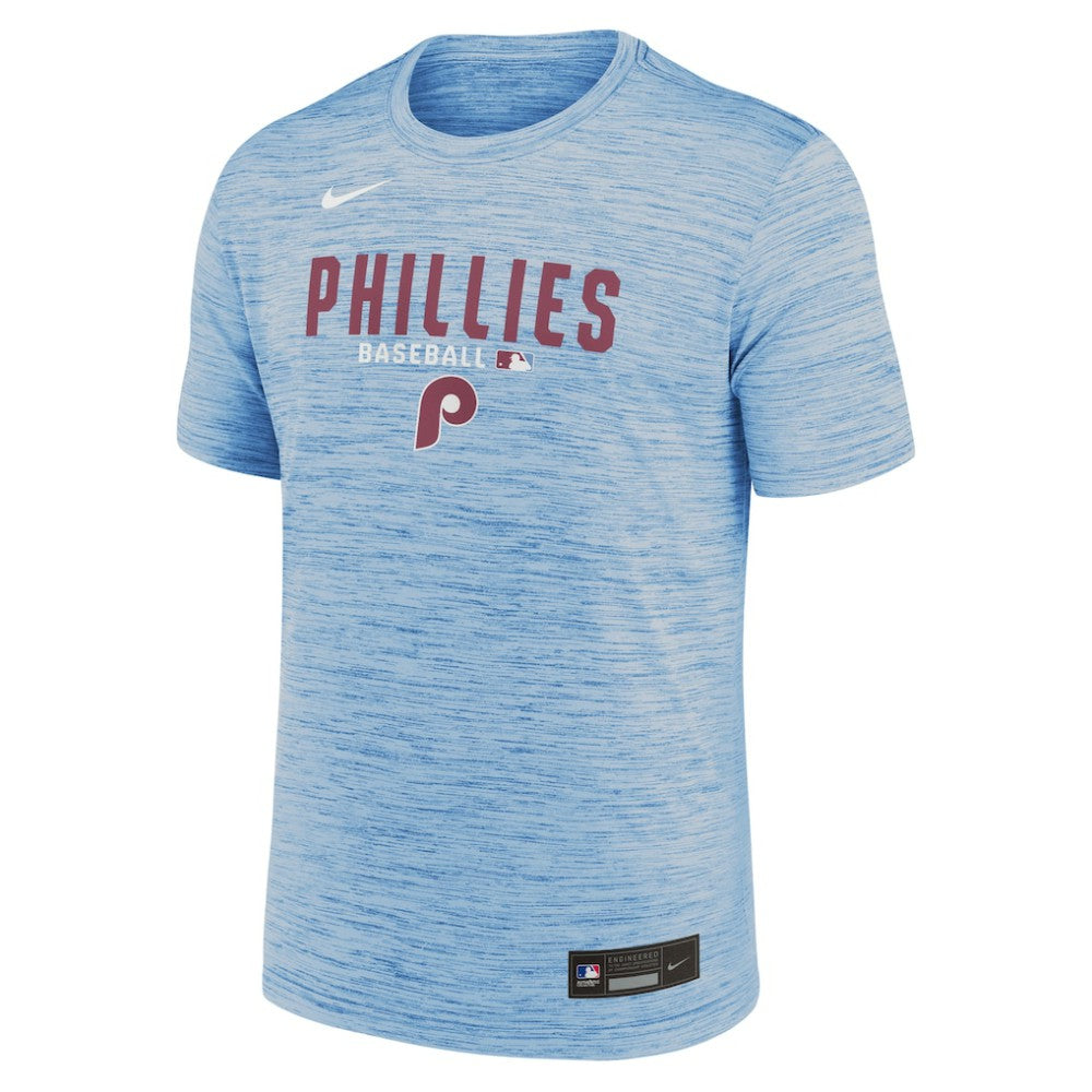 Philadelphia Phillies Nike Authentic Collection Velocity Dri-FIT T-Shirt - Light Blue - Nike Discount