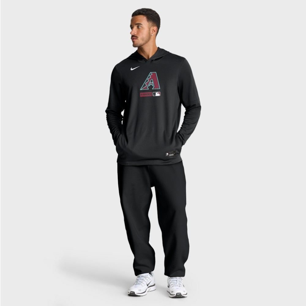 Arizona Diamondbacks Nike Authentic Collection Dri-FIT Long Sleeve Hooded T-Shirt - Black - Nike on Sale