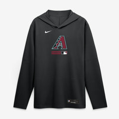 Arizona Diamondbacks Nike Authentic Collection Dri-FIT Long Sleeve Hooded T-Shirt - Black - Nike on Sale