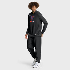 New York Mets Nike Authentic Collection Dri-FIT Long Sleeve Hooded T-Shirt - Black - Nike Sale