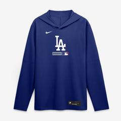 Los Angeles Dodgers Nike Authentic Collection Dri-FIT Long Sleeve Hooded T-Shirt - Royal - Nike Discount