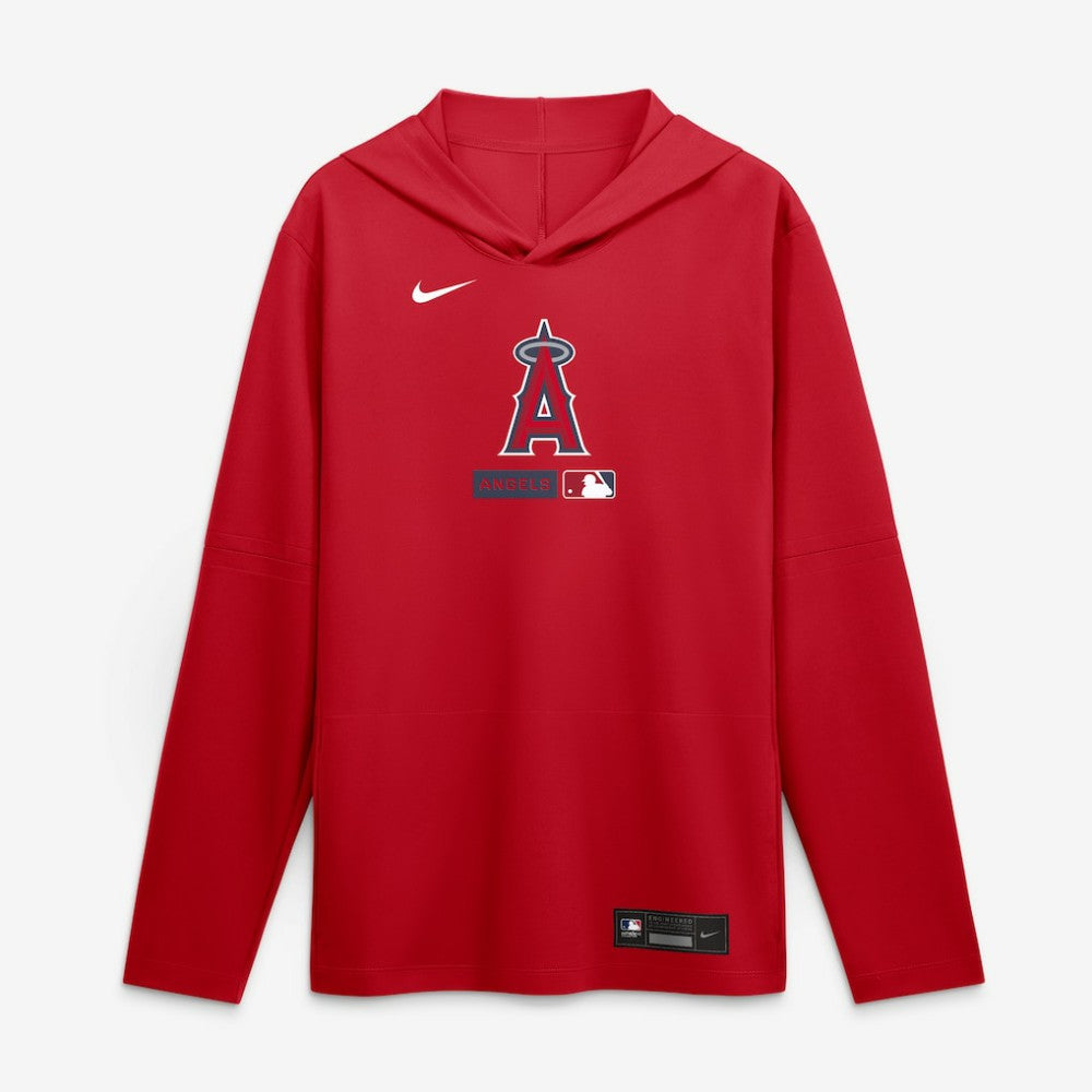Los Angeles Angels Nike Authentic Collection Dri-FIT Long Sleeve Hooded T-Shirt - Red - Nike Online