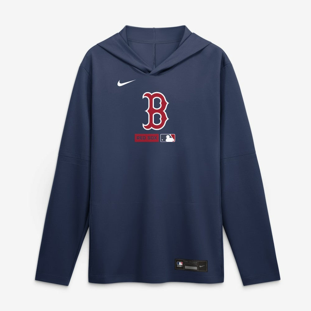 Boston Red Sox Nike Authentic Collection Dri-FIT Long Sleeve Hooded T-Shirt - Navy - Nike on Sale