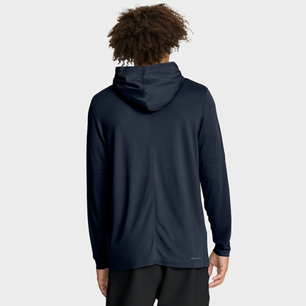 Atlanta Braves Nike Authentic Collection Dri-FIT Long Sleeve Hooded T-Shirt - Navy - Nike Discount