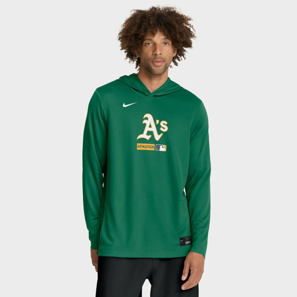 Athletics Nike Authentic Collection Dri-FIT Long Sleeve Hooded T-Shirt - Kelly Green - Nike Discount