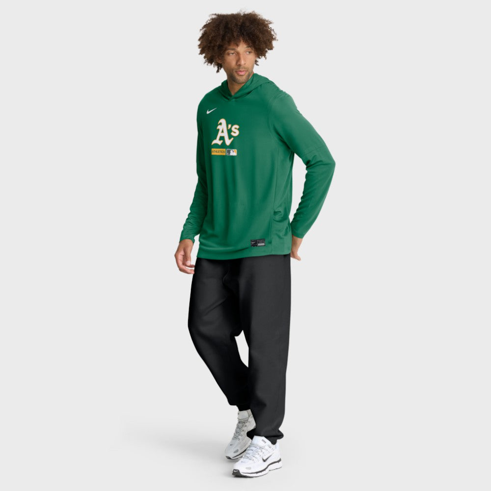 Athletics Nike Authentic Collection Dri-FIT Long Sleeve Hooded T-Shirt - Kelly Green - Nike Discount