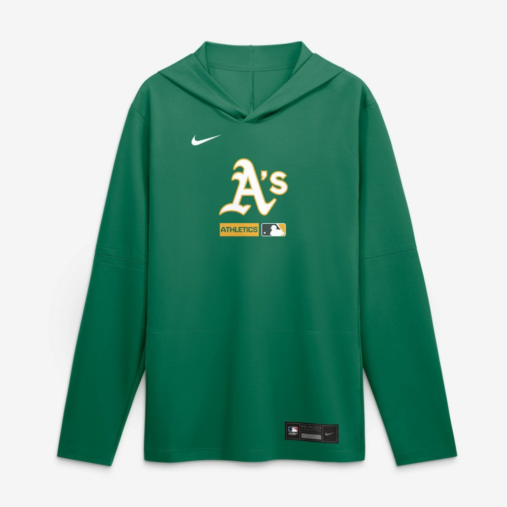 Athletics Nike Authentic Collection Dri-FIT Long Sleeve Hooded T-Shirt - Kelly Green - Nike Discount