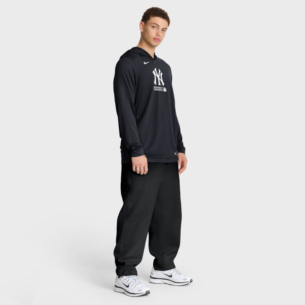 New York Yankees Nike Authentic Collection Dri-FIT Long Sleeve Hooded T-Shirt - Navy - Nike Lifestyle