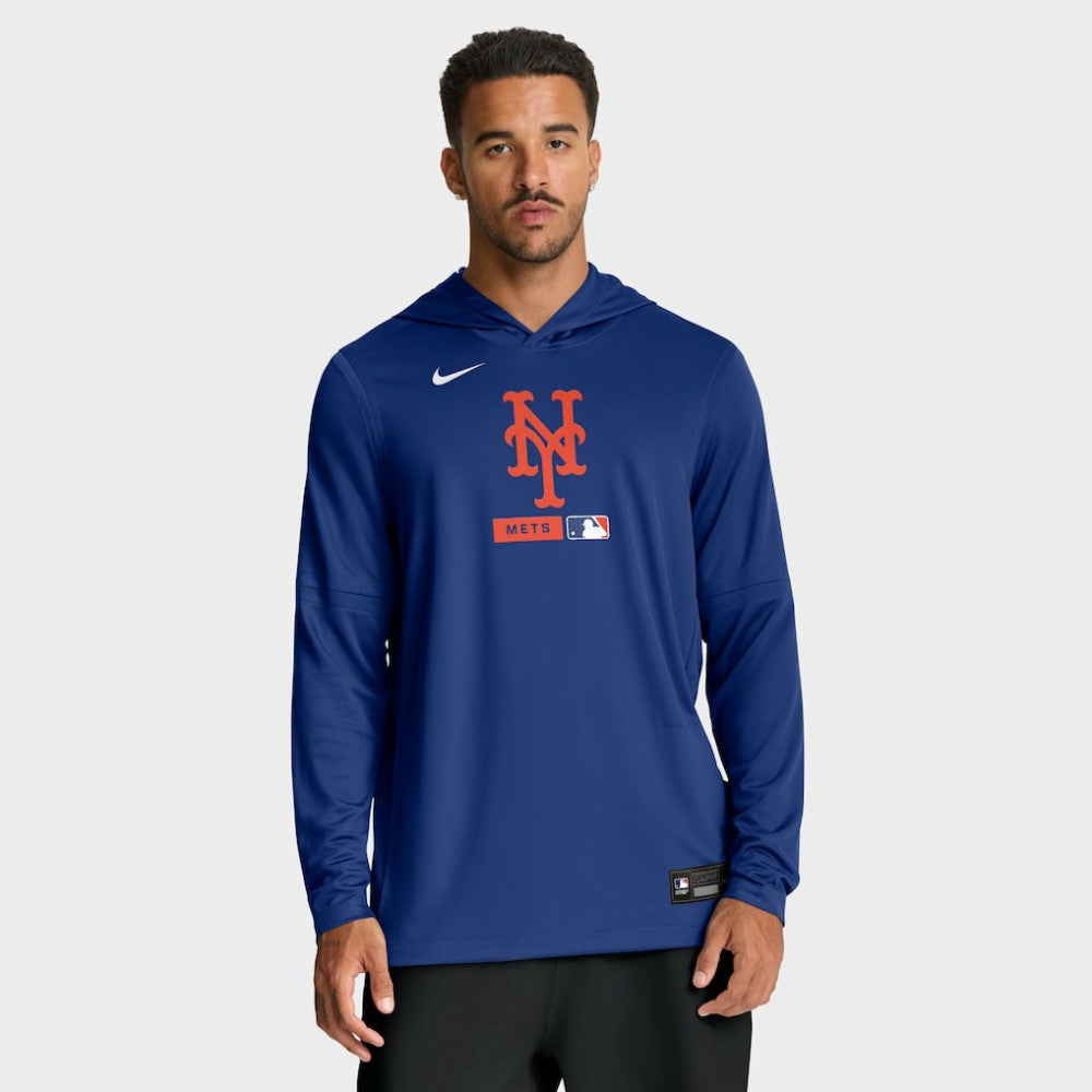 New York Mets Nike Authentic Collection Dri-FIT Long Sleeve Hooded T-Shirt - Royal - Nike Online
