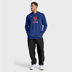 New York Mets Nike Authentic Collection Dri-FIT Long Sleeve Hooded T-Shirt - Royal - Nike Online